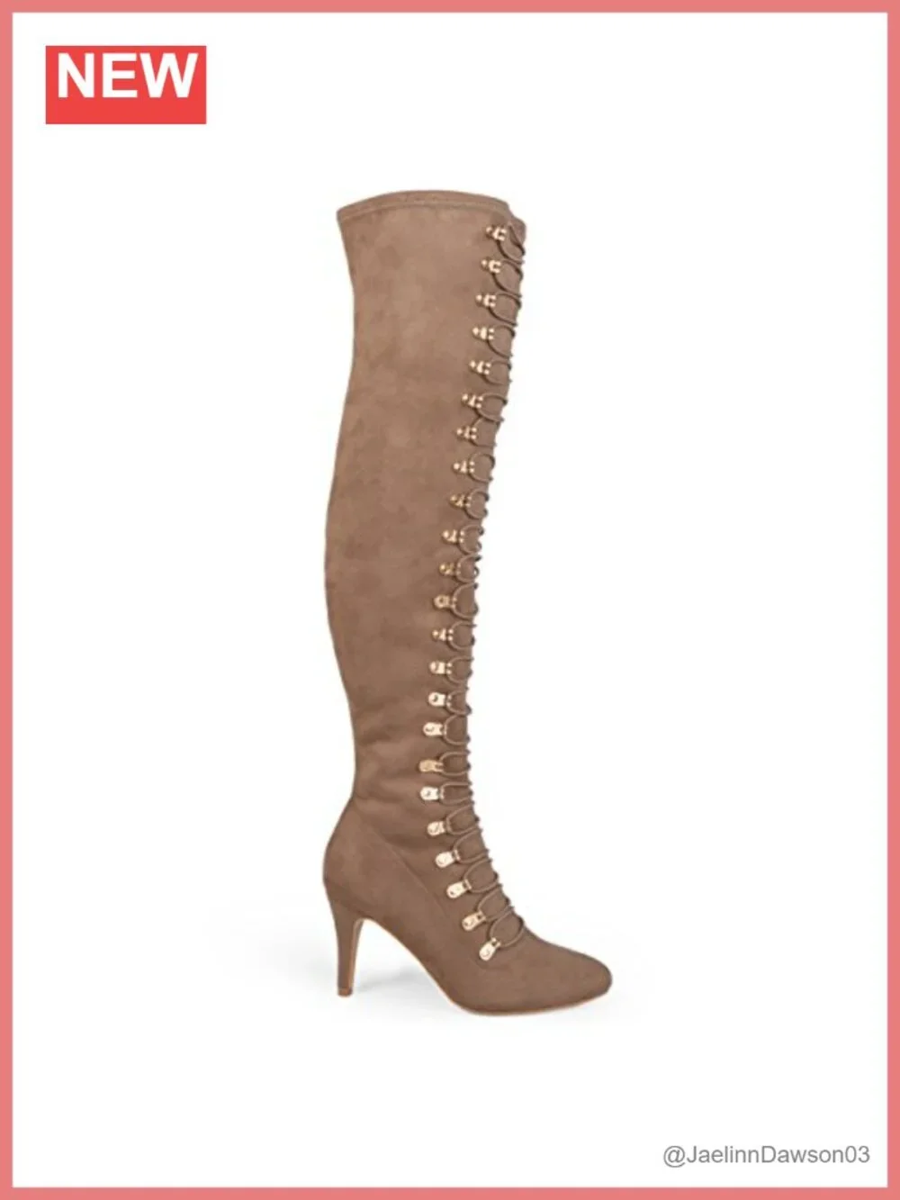 Faux Leather Over-The-Knee Boots with Rhinestone Embellishments